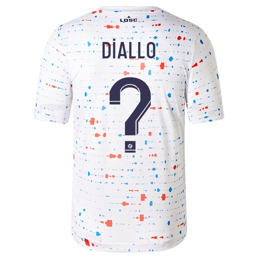 Dame Alpha Diallo #0 Hvit Bortetrøye Drakt Trøye 2023/24 Skjorter T-Skjorte