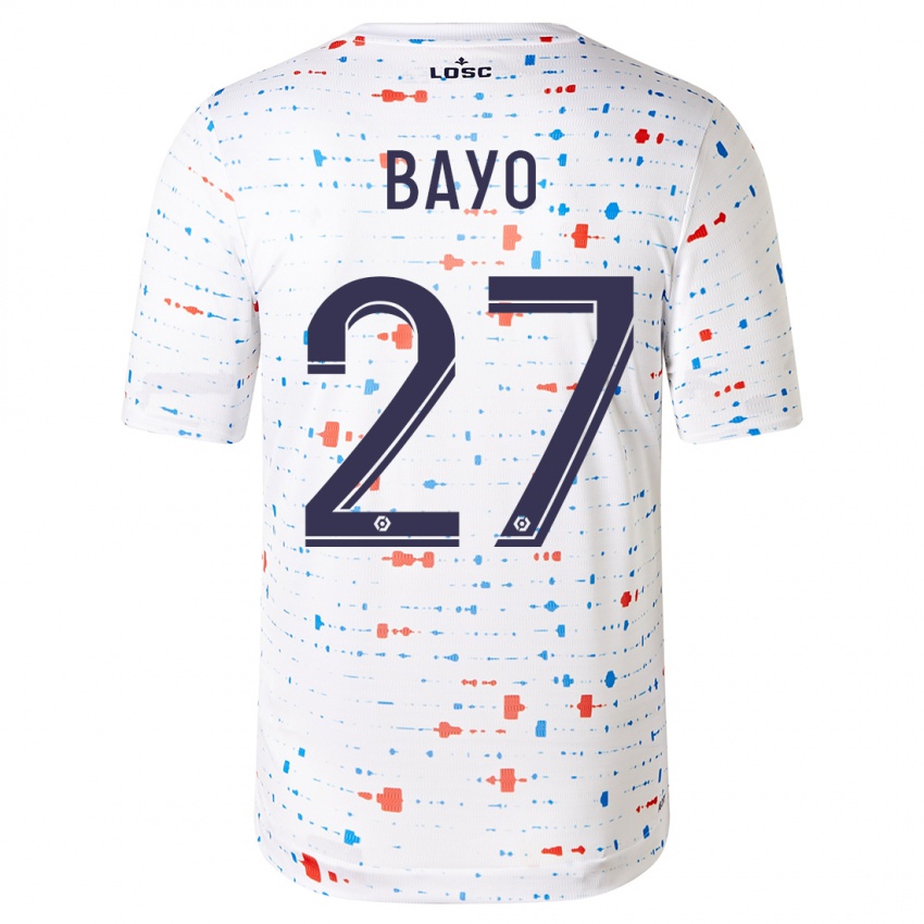Dame Mohamed Bayo #27 Hvit Bortetrøye Drakt Trøye 2023/24 Skjorter T-Skjorte