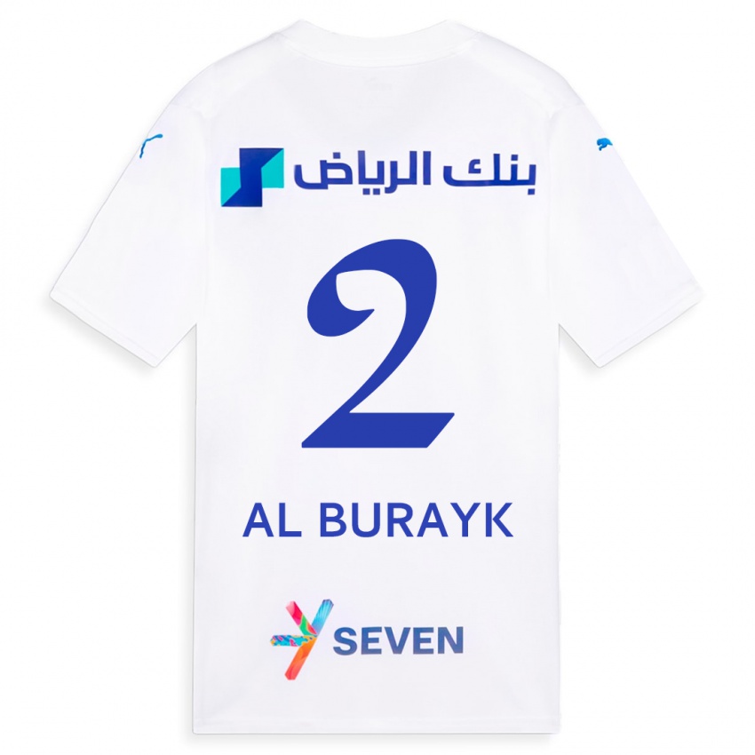 Dame Mohammed Al-Burayk #2 Hvit Bortetrøye Drakt Trøye 2023/24 Skjorter T-Skjorte