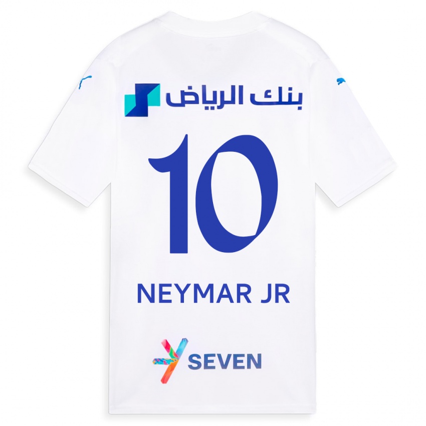 Dame Neymar #10 Hvit Bortetrøye Drakt Trøye 2023/24 Skjorter T-Skjorte