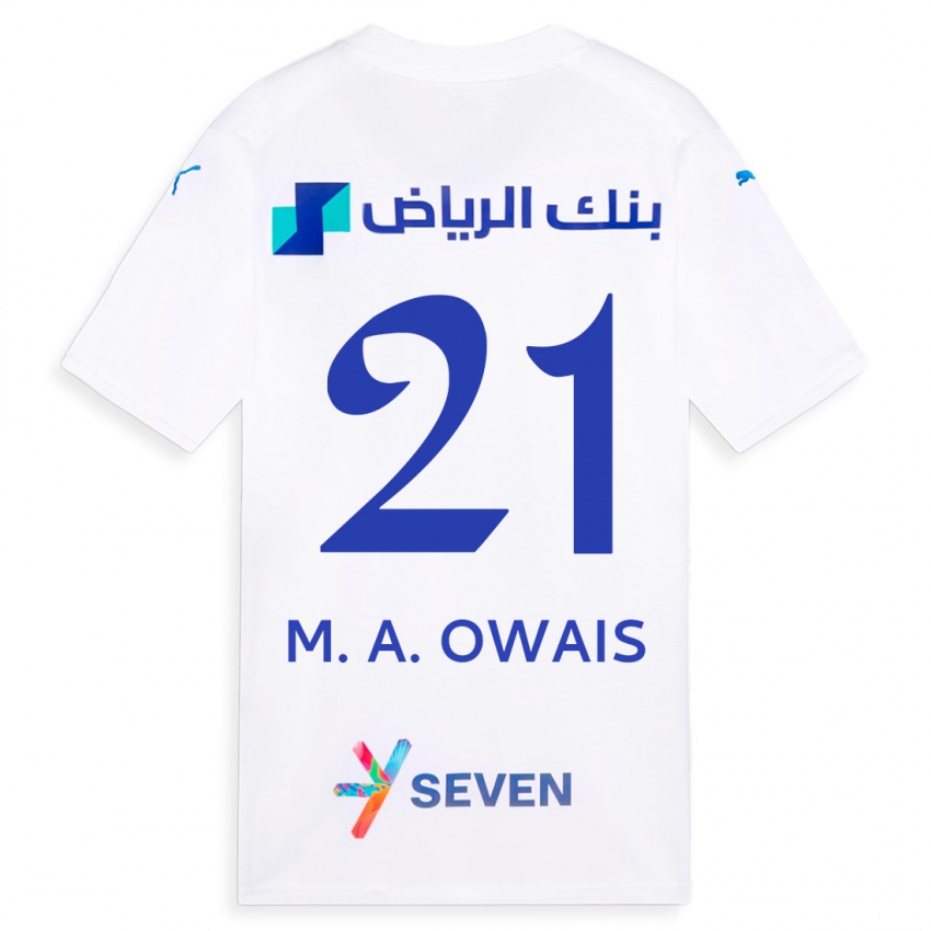 Dame Mohammed Al-Owais #21 Hvit Bortetrøye Drakt Trøye 2023/24 Skjorter T-Skjorte