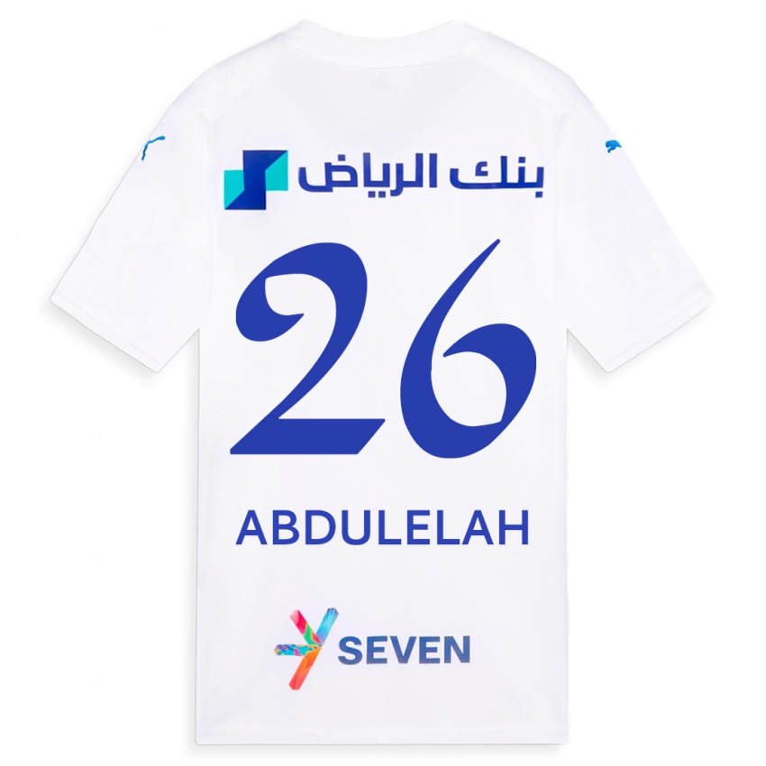 Dame Abdulelah Al-Malki #26 Hvit Bortetrøye Drakt Trøye 2023/24 Skjorter T-Skjorte