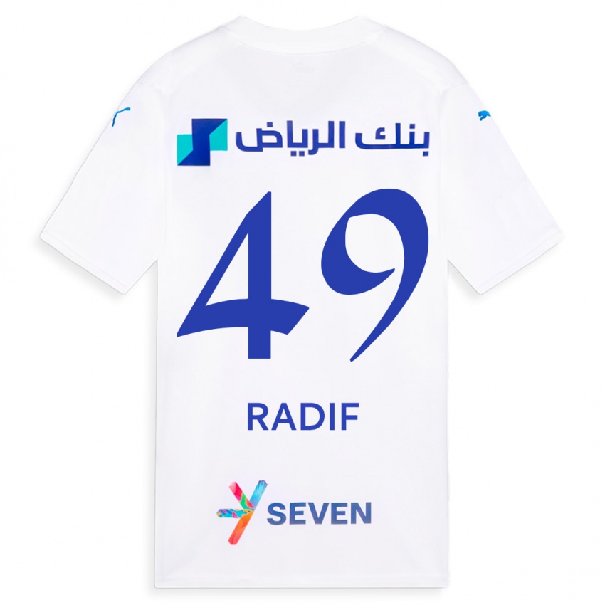 Dame Abdullah Radif #49 Hvit Bortetrøye Drakt Trøye 2023/24 Skjorter T-Skjorte