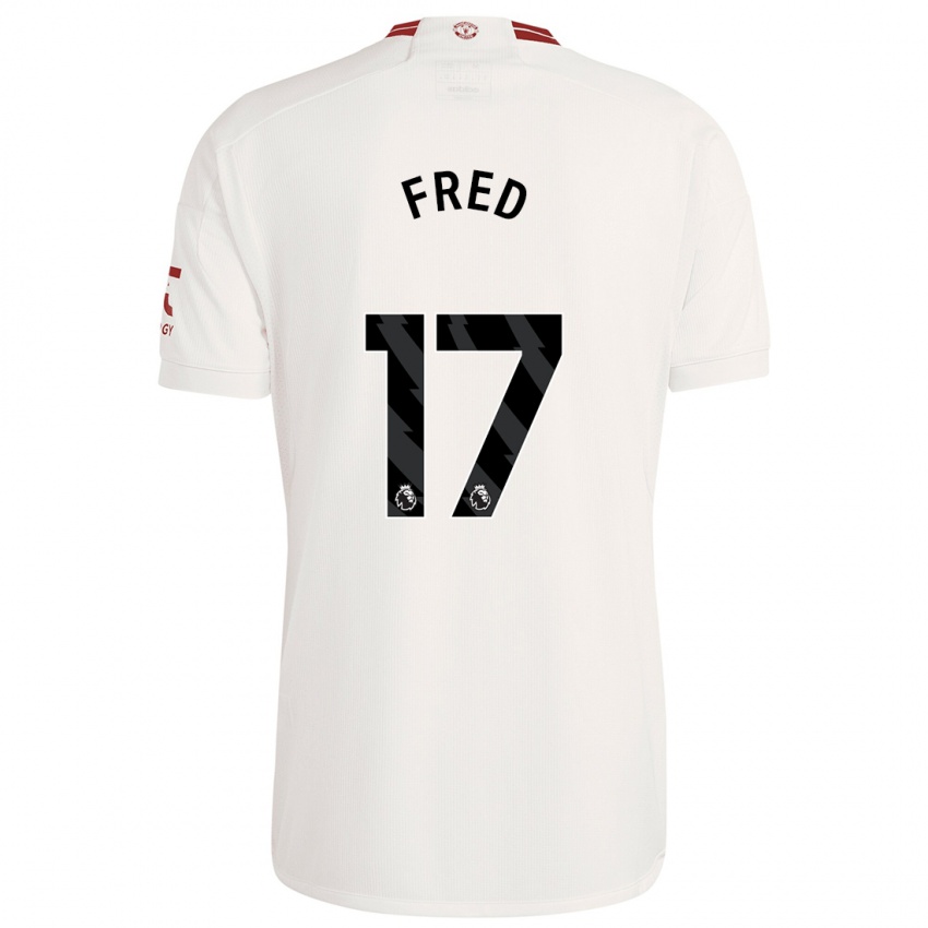 Dame Fred #17 Hvit Tredje Sett Drakt Trøye 2023/24 Skjorter T-Skjorte