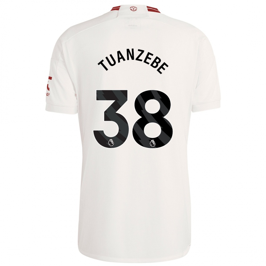 Dame Axel Tuanzebe #38 Hvit Tredje Sett Drakt Trøye 2023/24 Skjorter T-Skjorte