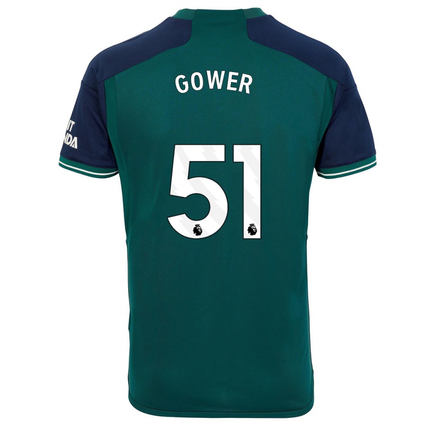 Dame Jimi Gower #51 Grønn Tredje Sett Drakt Trøye 2023/24 Skjorter T-Skjorte