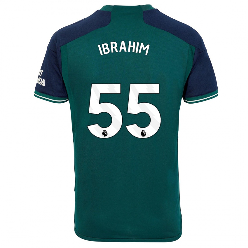 Dame Bradley Ibrahim #55 Grønn Tredje Sett Drakt Trøye 2023/24 Skjorter T-Skjorte