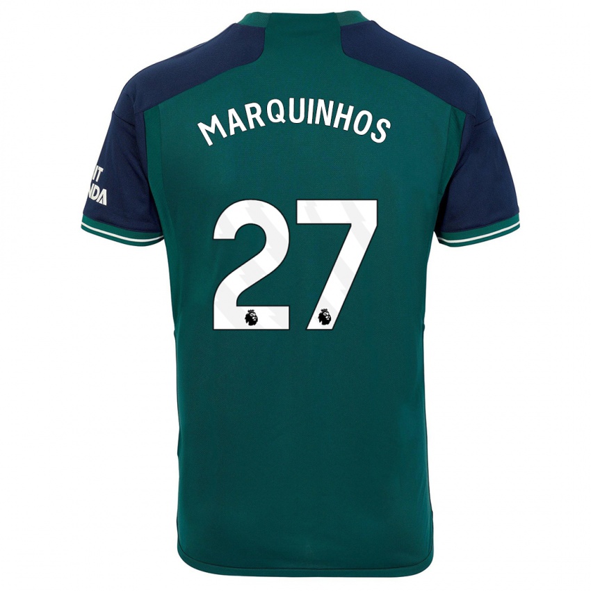 Dame Marquinhos #27 Grønn Tredje Sett Drakt Trøye 2023/24 Skjorter T-Skjorte