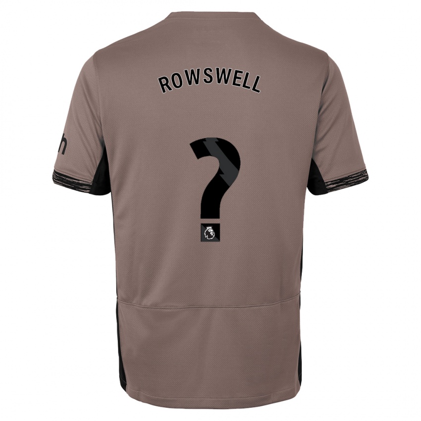 Dame James Rowswell #0 Mørk Beige Tredje Sett Drakt Trøye 2023/24 Skjorter T-Skjorte