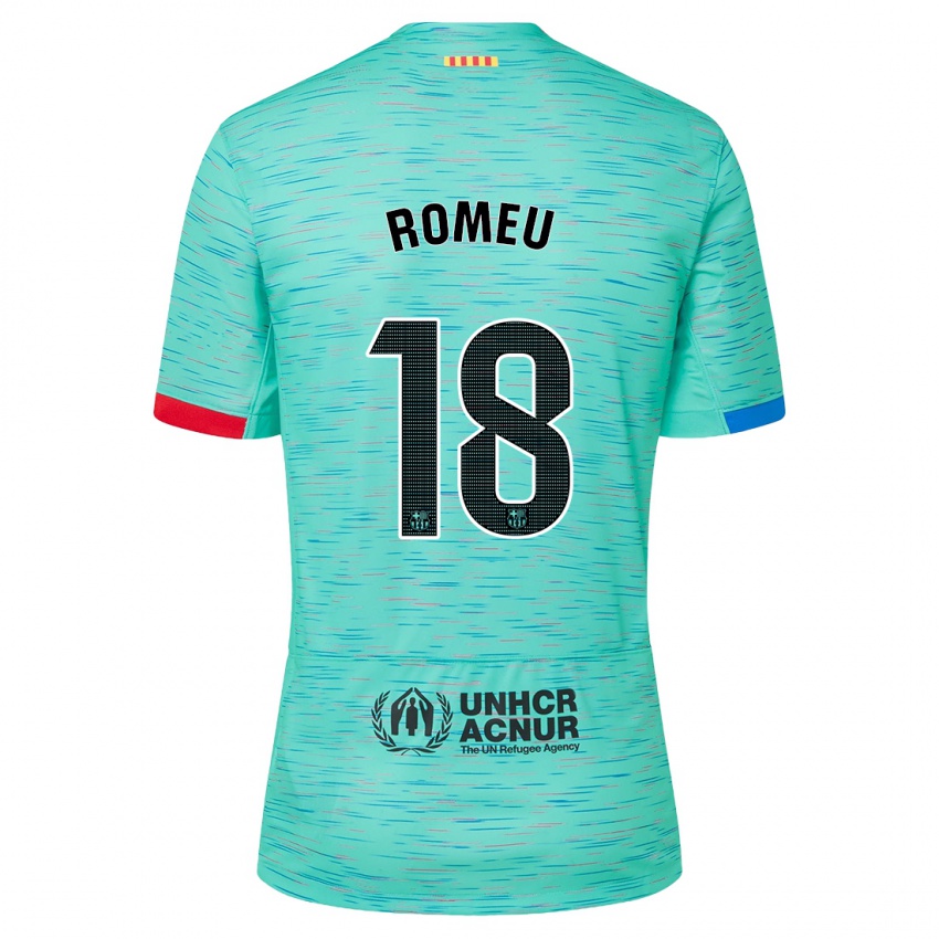 Dame Oriol Romeu #18 Lys Aqua Tredje Sett Drakt Trøye 2023/24 Skjorter T-Skjorte