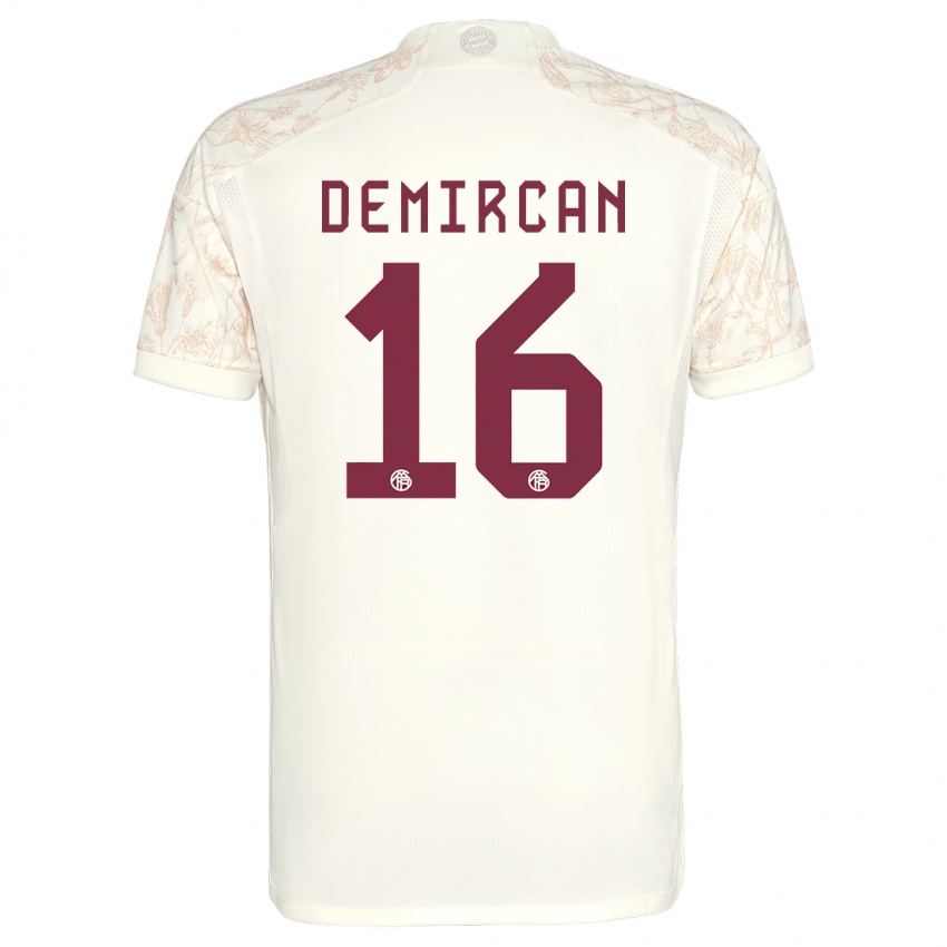 Dame Emirhan Demircan #16 Off White Tredje Sett Drakt Trøye 2023/24 Skjorter T-Skjorte