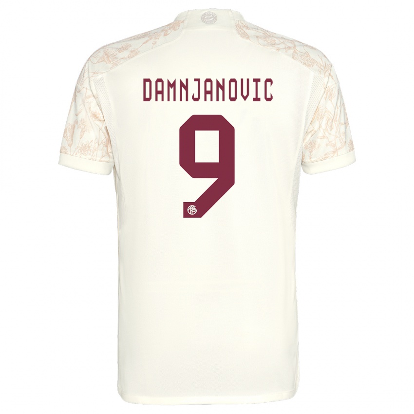 Dame Jovana Damnjanovic #9 Off White Tredje Sett Drakt Trøye 2023/24 Skjorter T-Skjorte