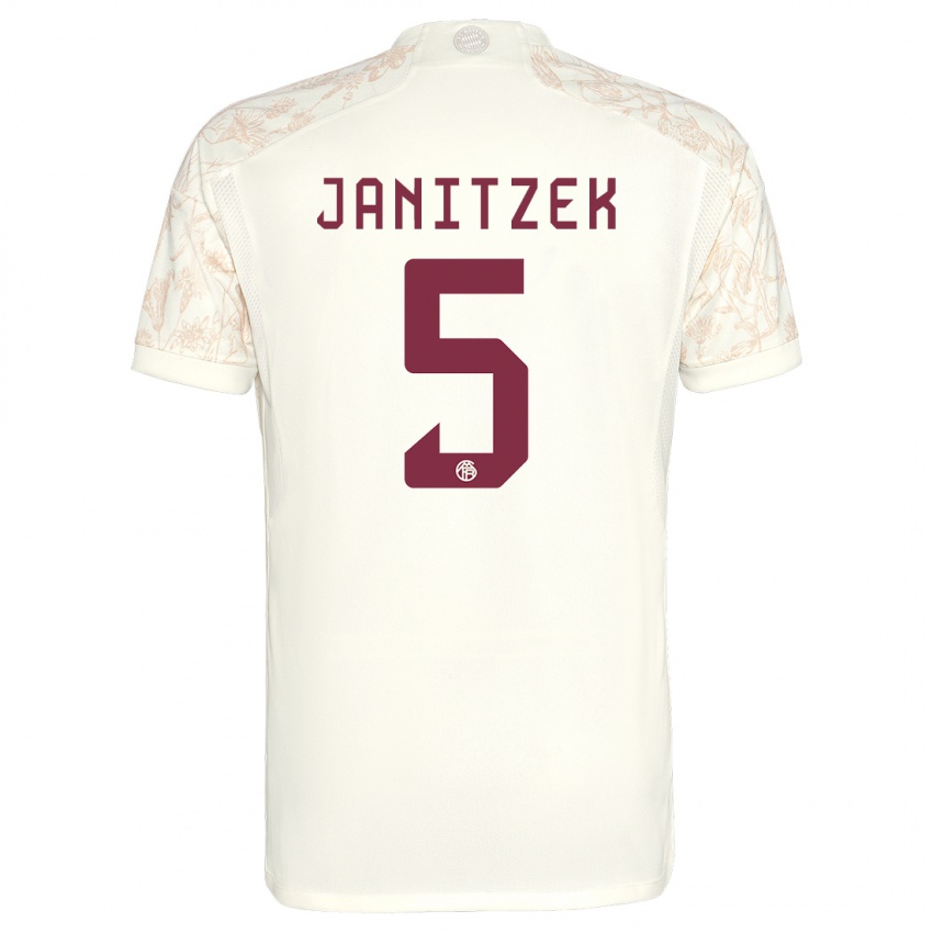 Dame Justin Janitzek #5 Off White Tredje Sett Drakt Trøye 2023/24 Skjorter T-Skjorte