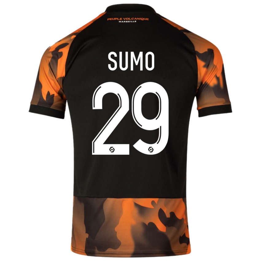 Dame Eva Sumo #29 Svart Oransje Tredje Sett Drakt Trøye 2023/24 Skjorter T-Skjorte